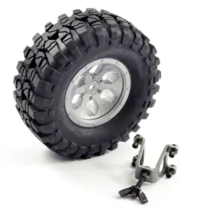 FTX Outback Spare Tyre Mount & Tyre/Wheel (Grey)