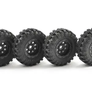 FTX Outback Mini Swamper Tyre & Wheel Set – Black (4pc)