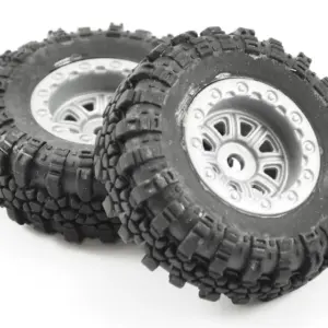 FTX Outback Mini Swamper Tire & Wheel Set – Grey (4pc)