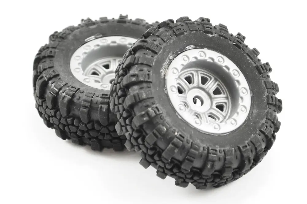 FTX Outback Mini Swamper Tire & Wheel Set – Grey (4pc)