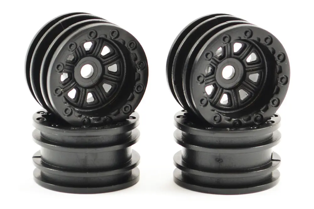 FTX Outback Mini Wheel Set – Black (4pc)
