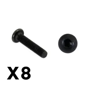 FTX Outback Fury Button Head 3 x 16mm Hex Screw (8pc)