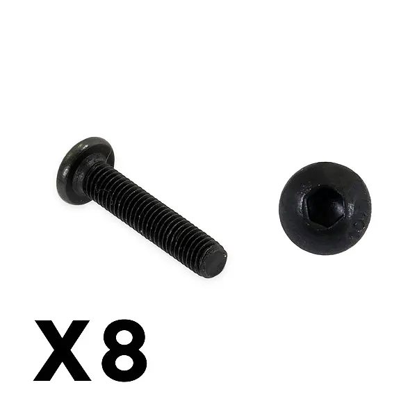 FTX Outback Fury Button Head 3 x 16mm Hex Screw (8pc)