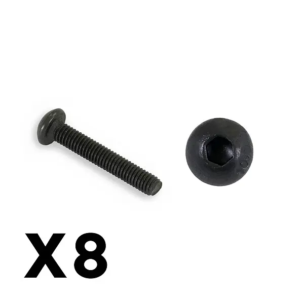 FTX Outback Fury Button Head 3 x 18mm Hex Screw (8pc)