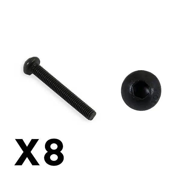FTX Outback Fury Button Head 3 x 22mm Hex Screw (8pc)