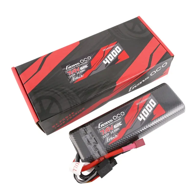 Gens Ace Bashing LiPo 2S 7.4V 4000mAh 60C (Deans) 139x47x23mm 225g G-Tech