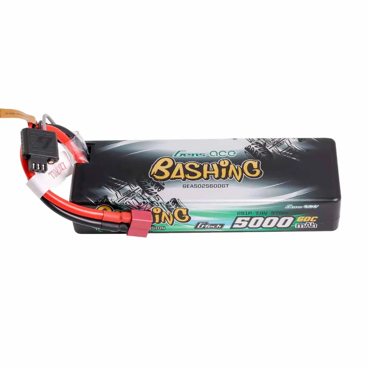 Gens Ace Bashing LiPo 2S 7.4V 5000mAh 60C (Deans) 136x48x25mm 250g G-Tech