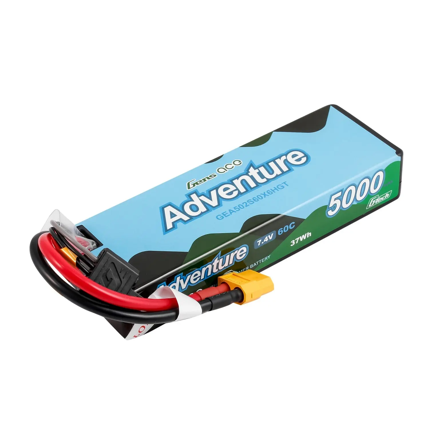 Gens Ace Adventure LiPo 2S 7.4V 5000mAh 60C (XT60) 138x47x25mm 250g G-Tech