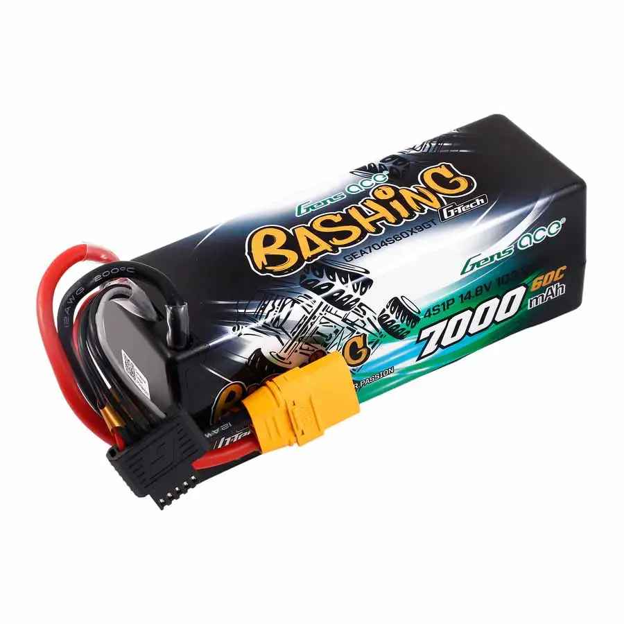 Gens Ace Bashing LiPo 4S 14.8V 7000mAh 60C (XT90) 138x47x49mm 590g G-Tech