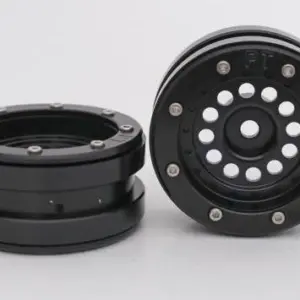 Absima RC Crawler wheels Beadlock Wheels PT-Bullet Black/Black 1.9 (2 pcs)