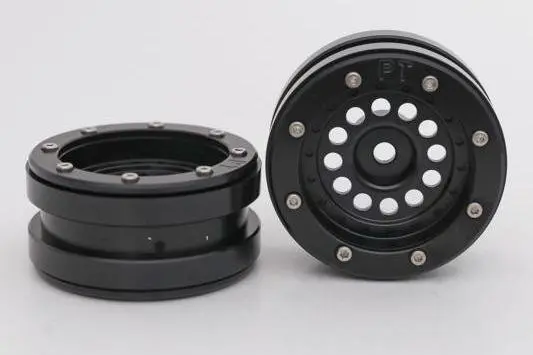 Absima RC Crawler wheels Beadlock Wheels PT-Bullet Black/Black 1.9 (2 pcs)