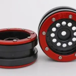 Absima RC Crawler wheels Beadlock Wheels PT-Bullet Black/Red 1.9 (2 pcs)