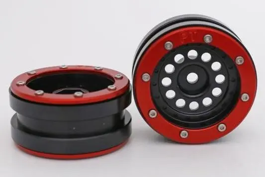 Absima RC Crawler wheels Beadlock Wheels PT-Bullet Black/Red 1.9 (2 pcs)