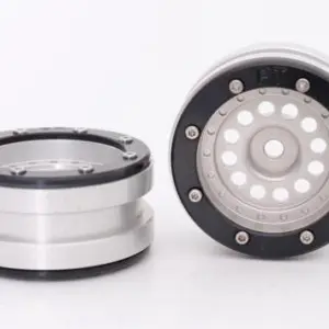 Absima RC Crawler wheels Beadlock Wheels PT-Bullet Silver/Black 1.9 (2 pcs)