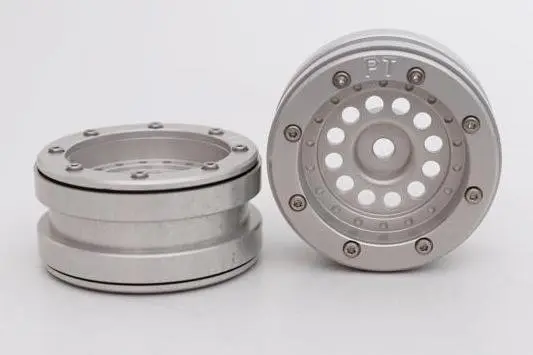 Absima RC Crawler wheels Beadlock Wheels PT-Bullet Silver/Silver 1.9 (2 pcs)