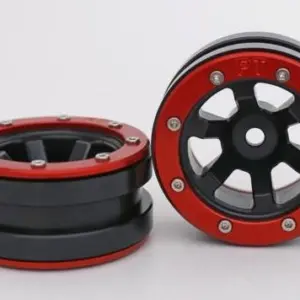 Absima RC Crawler wheels Beadlock Wheels PT- Claw Black/Red 1.9 (2 pcs)