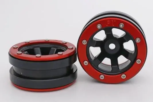 Absima RC Crawler wheels Beadlock Wheels PT- Claw Black/Red 1.9 (2 pcs)