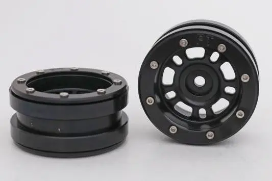 Absima RC Crawler wheels Beadlock Wheels PT- Distractor Black/Black 1.9 (2 pcs)