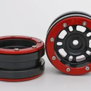 Absima RC Crawler wheels Beadlock Wheels PT- Distractor Black/Red 1.9 (2 pcs)