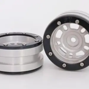 Absima RC Crawler wheels Beadlock Wheels PT- Distractor Silver/Black 1.9 (2 pcs)