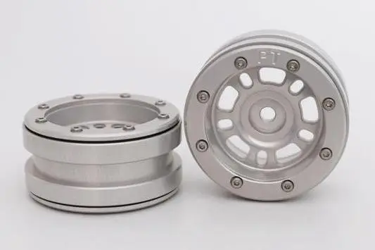 Absima RC Crawler wheels Beadlock Wheels PT- Distractor Silver/Silver 1.9 (2 pcs)