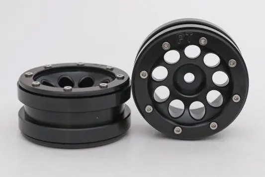 Absima RC Crawler wheels Beadlock Wheels PT- Ecohole Black/Black 1.9 (2 pcs)