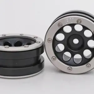 Absima RC Crawler wheels Beadlock Wheels PT- Ecohole Black/Silver 1.9 (2 pcs)