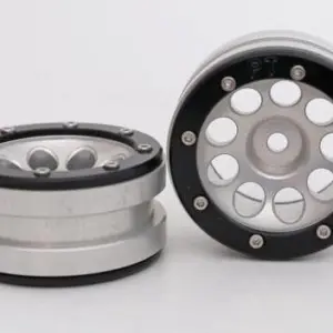 Absima RC Crawler wheels Beadlock Wheels PT- Ecohole Silver/Black 1.9 (2 pcs)