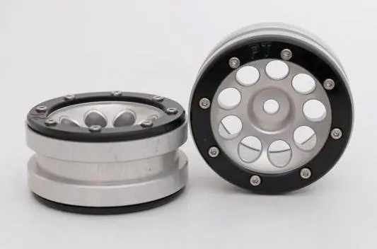 Absima RC Crawler wheels Beadlock Wheels PT- Ecohole Silver/Black 1.9 (2 pcs)