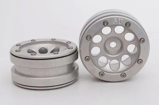Absima RC Crawler wheels Beadlock Wheels PT- Ecohole Silver/Silver 1.9 (2 pcs)