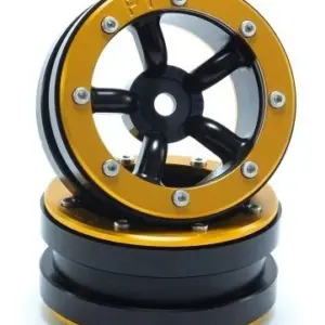 Absima RC Crawler wheels Beadlock Wheels PT-Safari Black/Gold 1.9 (2 pcs)