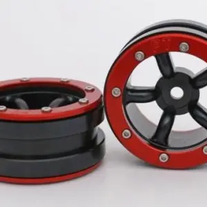 Absima RC Crawler wheels Beadlock Wheels PT-Safari Black/Red 1.9 (2 pcs)