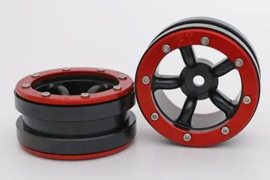 Absima RC Crawler wheels Beadlock Wheels PT-Safari Black/Red 1.9 (2 pcs)