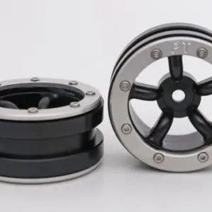 Absima RC Crawler wheels Beadlock Wheels PT-Safari Black/Silver 1.9 (2 pcs)