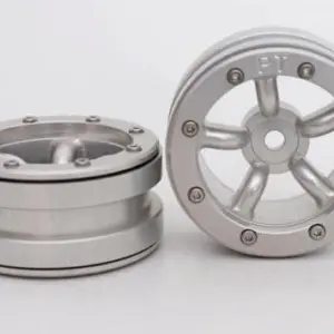 Absima RC Crawler wheels Beadlock Wheels PT-Safari Silver/Silver 1.9 (2 pcs)