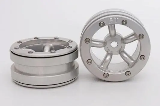 Absima RC Crawler wheels Beadlock Wheels PT-Safari Silver/Silver 1.9 (2 pcs)