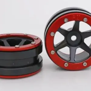 Absima RC Crawler wheels Beadlock Wheels PT- Slingshot Black/Red 1.9 (2 pcs)