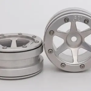Absima RC Crawler wheels Beadlock Wheels PT- Slingshot Silver/Silver 1.9 (2 pcs)