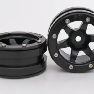 Absima RC Crawler wheels Beadlock Wheels PT- Wave Black/Black 1.9 (2 pcs)