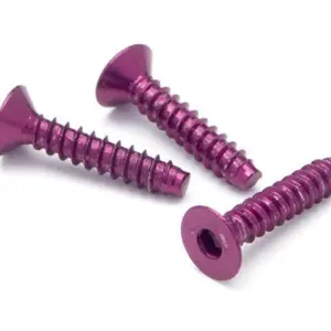 HPI Racing Alu Tp Flat Hd Screw 3 X15Mm Hex Socket/Purple/5Pc