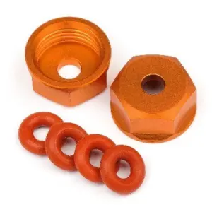 HPI Racing Aluminum Bottom Shock Cap (Orange/2Pcs)