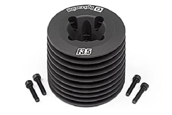 HPI Racing Aluminum Heatsink Head (Black/F3.5 V2)