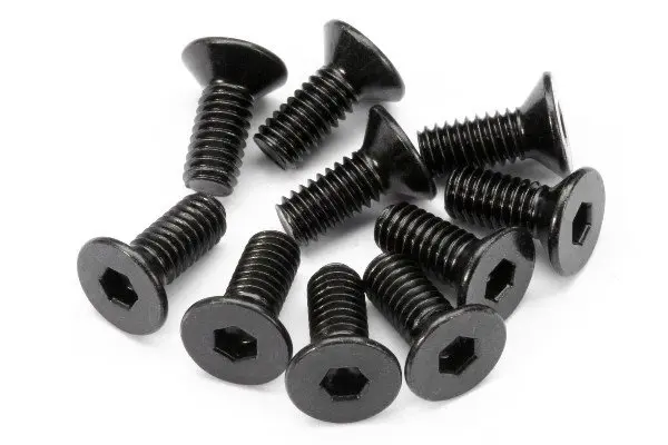 HPI Racing Flat Head Screw M4X10Mm (Hex Socket/10Pcs)