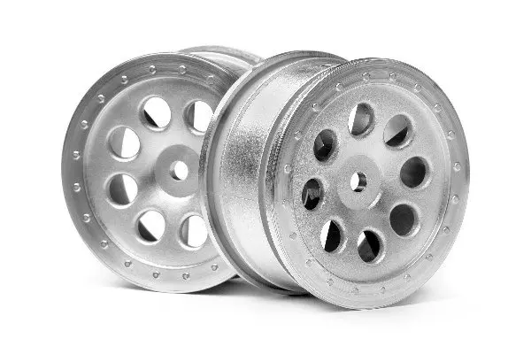 HPI Racing St-8 Wheel Matte Chrome (0Mm Offset/2Pcs)