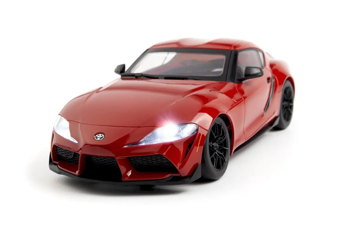HPI Stage-D24 GR Supra with front LED headlights switched on