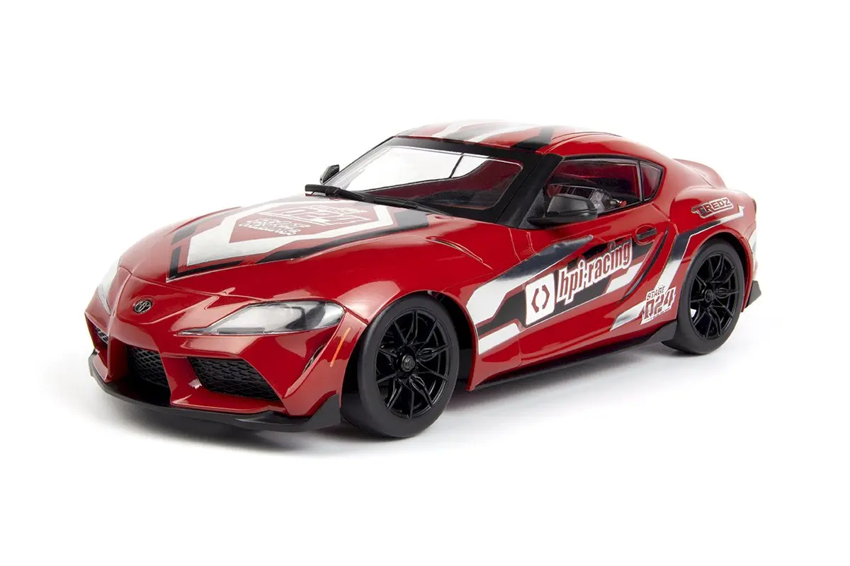 HPI Stage-D24 Toyota GR Supra red with the included drift decal set applied