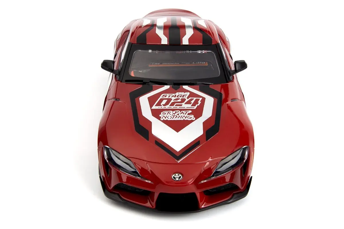 HPI Stage-D24 GR Supra with Stage-D24 bonnet decals, viewed from above