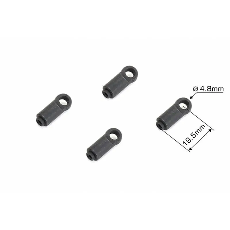 Louise RC Rally Rear Shock Ball END(19.5MM)4PCS