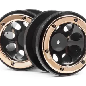 Maverick RC WHEELS W/Gold BEADLOCKS (2PCS)