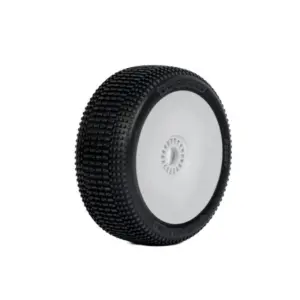 OGO Racing Tires 1:8 BUGGY WIND ULTRA SOFT PRE-MOUNTED WHITE 2PCS H COMPOUND